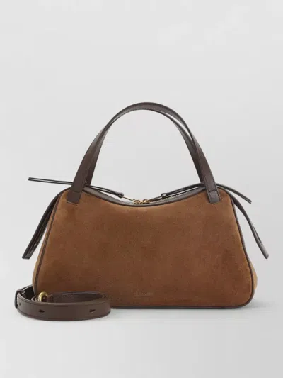 JIL SANDER SMALL SUEDE LEATHER SHOULDER BAG