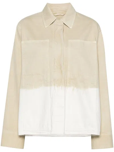 Jil Sander Dye-effect Jacket In 265 - Almond