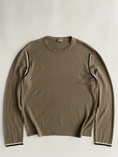 Pre-owned Jil Sander Early 2000's Trimmed Wool Sweater In Brown