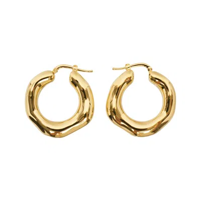Jil Sander Earrings Eco Brass In Gold