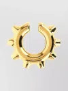 Jil Sander Earrings Open Hoop Studded Detailing Polished Finish In Gold