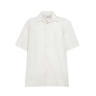 JIL SANDER JIL SANDER ECRU COTTON SHORT SLEEVE SHIRT