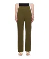 Jil Sander Khaki Wool Trousers In Green