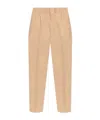 Jil Sander Mens Clay Drawstring Wide Tapered-leg Wool Gabardine Trousers In Beige