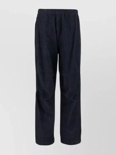 JIL SANDER ELASTIC WAIST DENIM TROUSERS