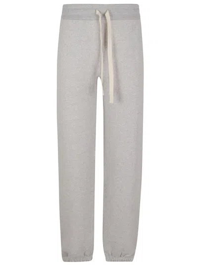 JIL SANDER JIL SANDER ELASTIC WAIST GREY COTTON SPORTS TROUSERS