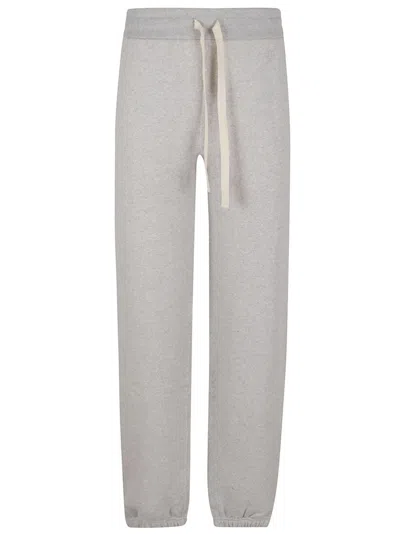 JIL SANDER ELASTIC WAIST GREY COTTON SPORTS TROUSERS
