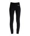 Jil Sander Logo-patch Slim-cut Ribbed Leggings In Black