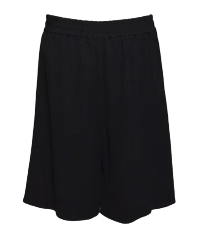 Jil Sander Elastic Waist Shorts In Black