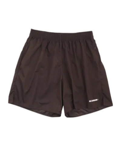 Jil Sander Elastic Waist Shorts In Black