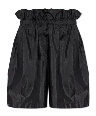 Jil Sander Elastic Waist Shorts In Black