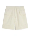 Jil Sander Elastic Waist Shorts In Eggshell