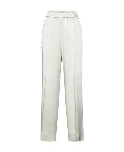 Jil Sander Elastic Waist Wide-leg Trousers In White