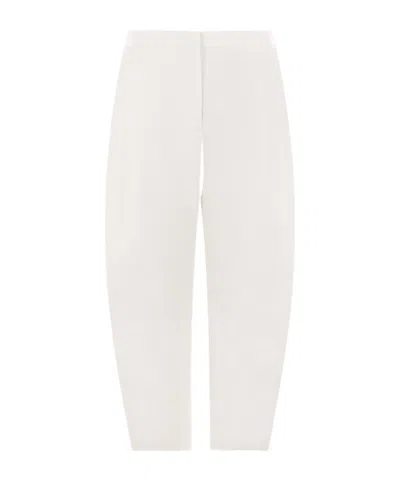 Jil Sander Elastic Waistband Casual Pants In White