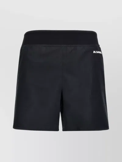 JIL SANDER ELASTIC WAISTBAND SHORTS SIDE SLITS
