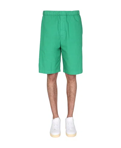 Jil Sander Elasticated Knee-length Shorts In Green