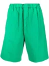 Jil Sander Elasticated Knee-length Shorts In Grün