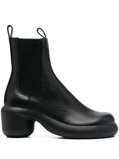 Jil Sander Woman Ankle Boots Dark Brown Size 5 Soft Leather In Negro
