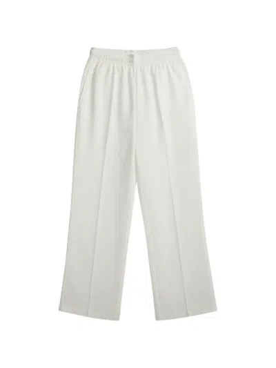 Jil Sander Elasticated Pressed-crease Trousers In White