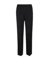 Jil Sander Elasticated Straight-leg Trousers In Black