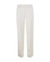 Jil Sander Elasticated Straight-leg Trousers In White