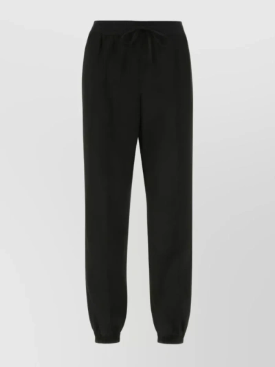 JIL SANDER ELASTICATED WAIST DRAWSTRING TROUSERS