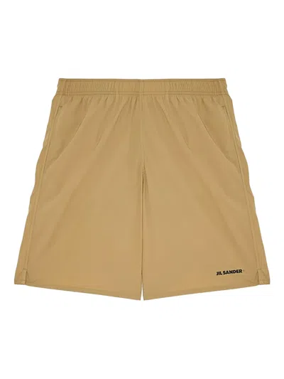 Jil Sander Elasticated-waist Shorts In Brown
