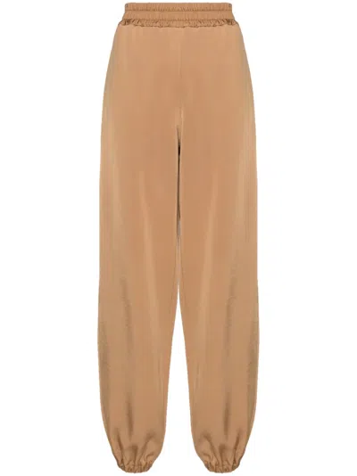 Jil Sander Elasticated-waist Straight-leg Track Pants In Braun