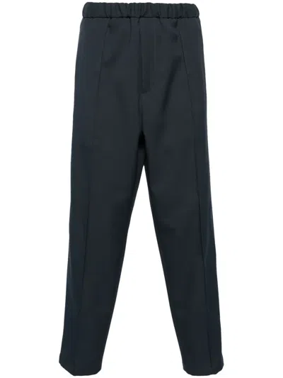 Jil Sander Tailored Waist Straight-leg Trousers In Blue