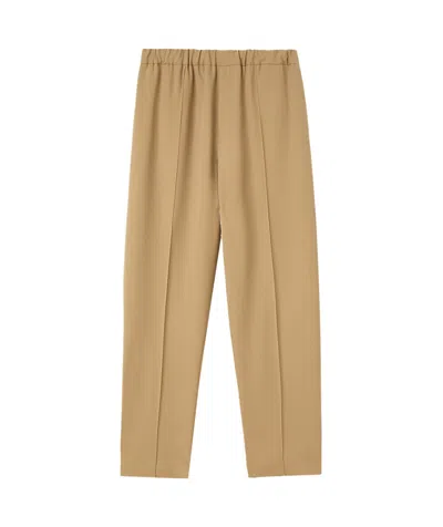 Jil Sander Elasticated-waist Tapered Trousers In Neutrals