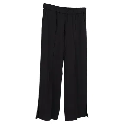 Jil Sander Elasticated-waist Trousers In Black Viscose