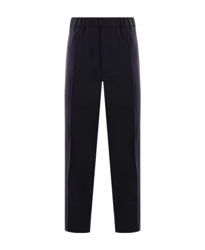 Jil Sander Elasticated-waistband Cotton Trousers In Black
