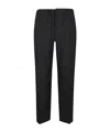 Jil Sander Elasticated-waistband Cotton Trousers In Black