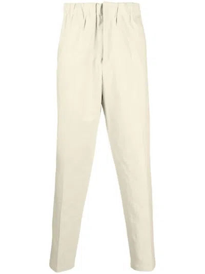 Jil Sander Elasticated-waistband Cotton Trousers In Yellow