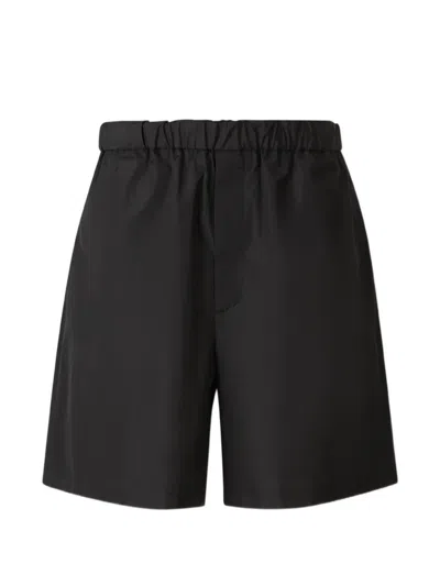 Jil Sander Elasticated-waistband Shorts In Black