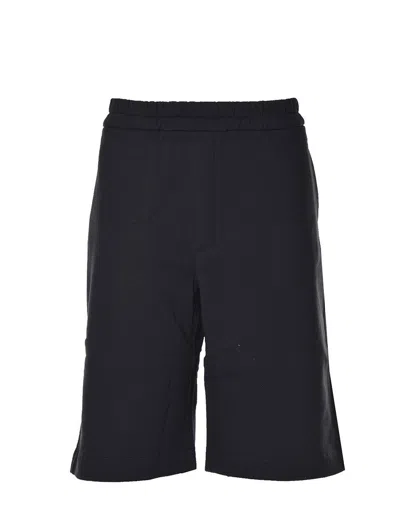 Jil Sander Elasticated Waistband Track Shorts In Blue