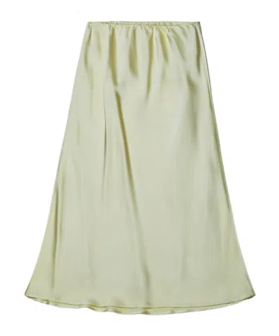 Jil Sander Elasticated-waist Midi Skirt In Green