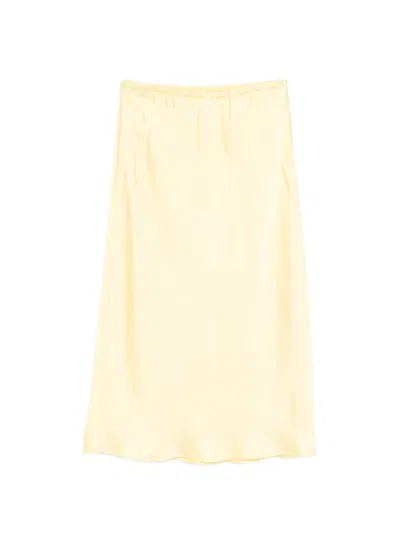 Jil Sander Elasticated-waist Midi Skirt In Yellow