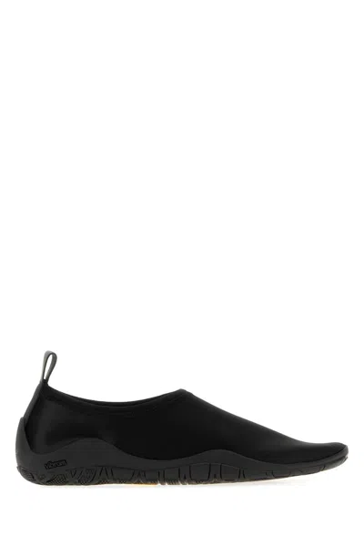 Jil Sander Elbe Fabric Slip-on Slippers In Black