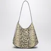 Jil Sander Python Print Leather Shoulder Bag