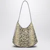Jil Sander Python Print Leather Shoulder Bag