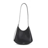 Jil Sander Crescent-shaped Shoulder Bag With Adjustable Strap In Black