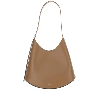 Jil Sander Eldorado Medium Leather Shoulder Bag In Brown
