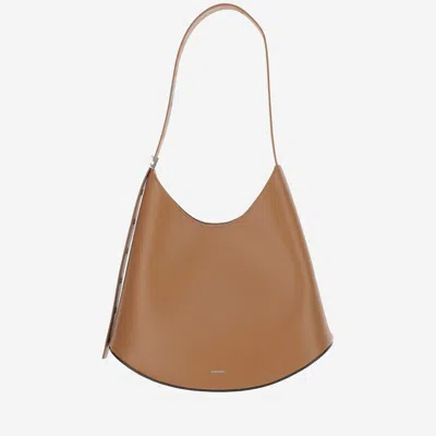 JIL SANDER JIL SANDER ELDORADO MEDIUM LEATHER SHOULDER BAG