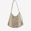Jil Sander Python Print Leather Shoulder Bag In Red