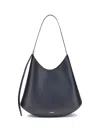 Jil Sander Crescent-shaped Shoulder Bag With Adjustable Strap In Black