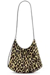 Jil Sander Eldorado Small Leather-trimmed Leopard-print Calf Hair Shoulder Bag In Brown