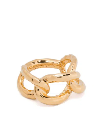Jil Sander Elegant Brass Bijoux Accessory In Gold