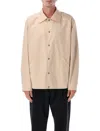 Jil Sander Blouson Jacket With Unique Stampaint Design In Brown