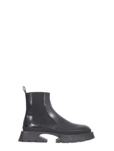 Jil Sander Elevated Stane Boots With 4 Cm Heel In Black